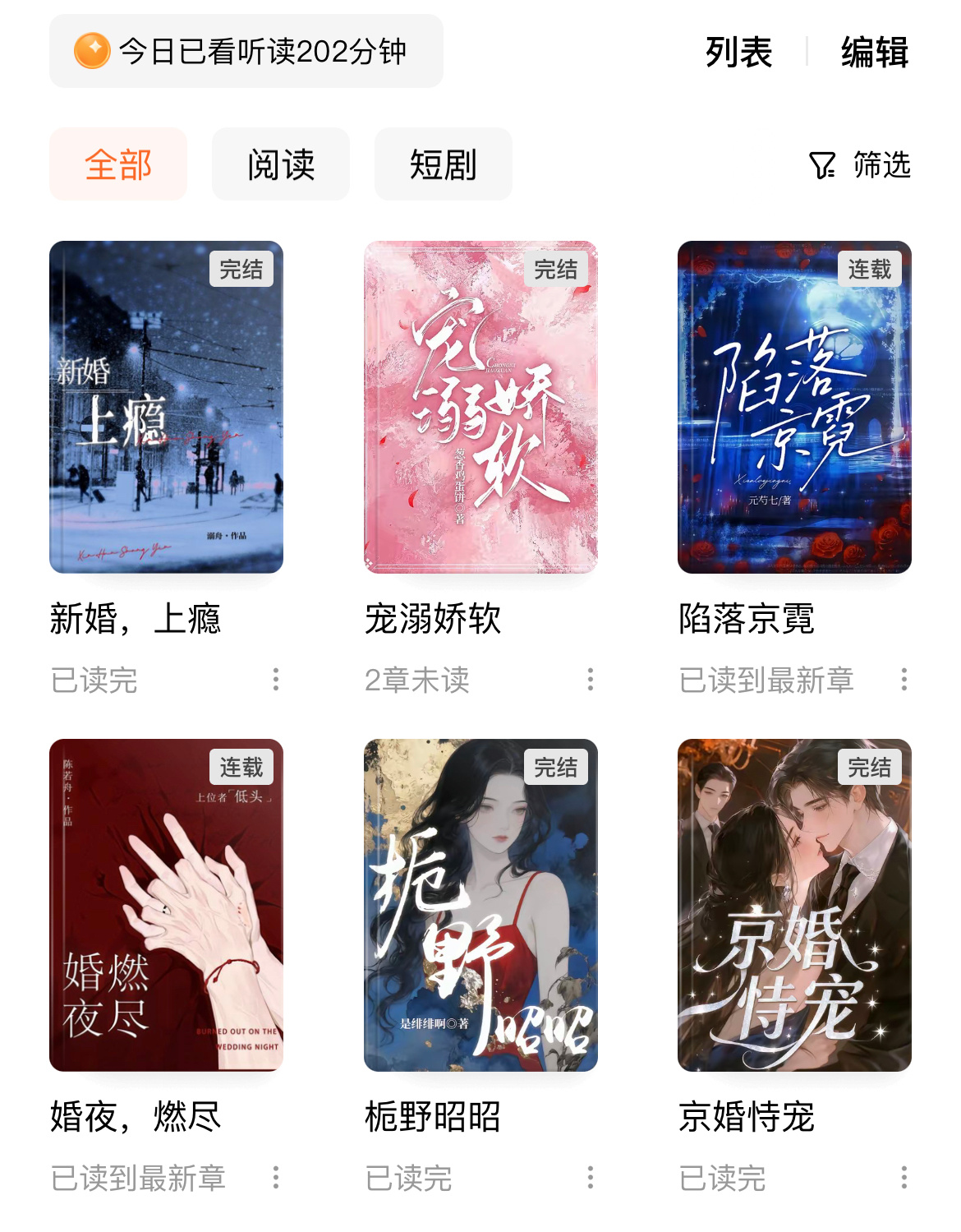 先婚后爱给我下什么药了 这大半年几乎一直只看这个类型 