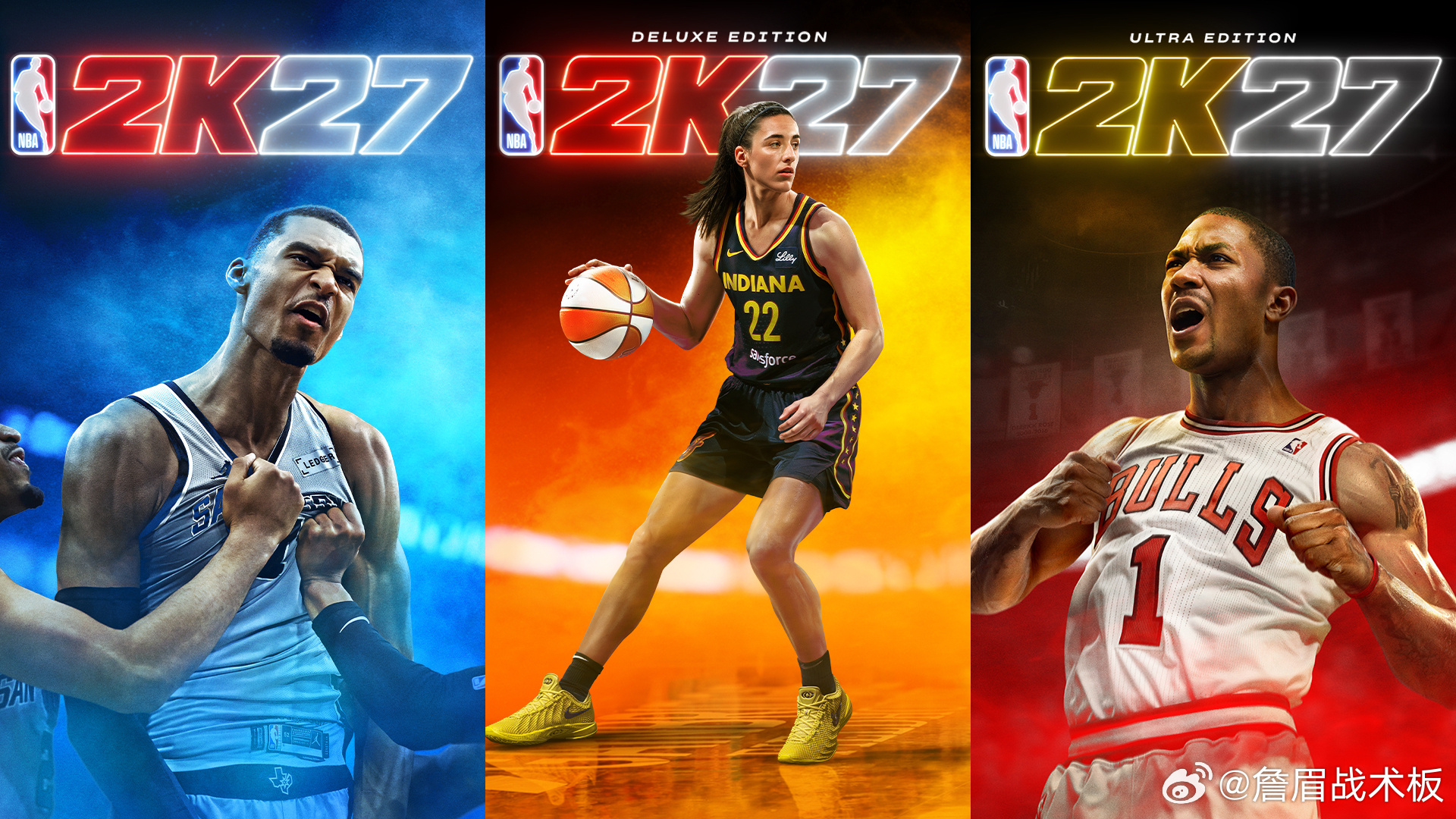 突发消息：NBA 2K官方宣布，文班亚马、克拉克以及罗斯将担任新作《NBA 2K