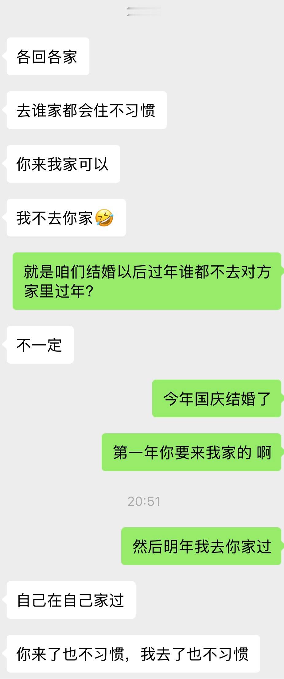 对象说结婚后过年各回各家，我感觉很不舒服，是谁的错？ ​​​