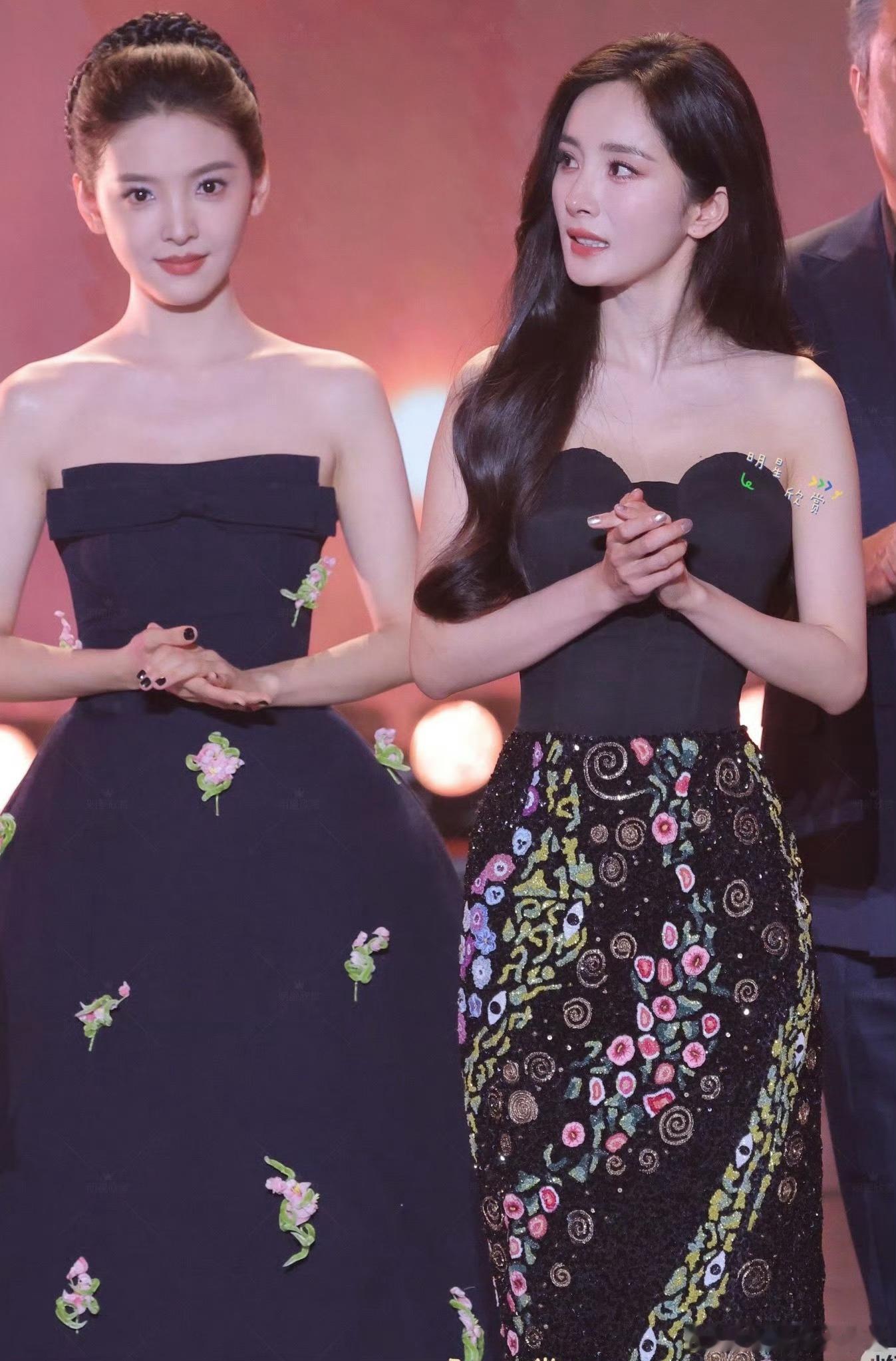 章若楠、杨幂活动同框，第一眼看到谁 