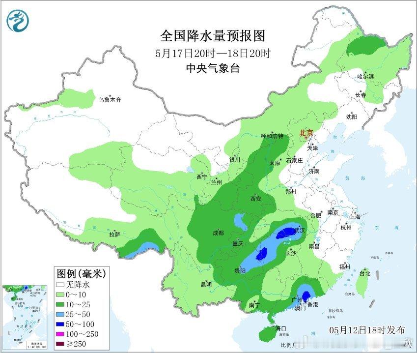 【强降水】昨晚到今天，因为冷锋过境，新疆天山沿线出现了中到大雨，小渠子39.8毫