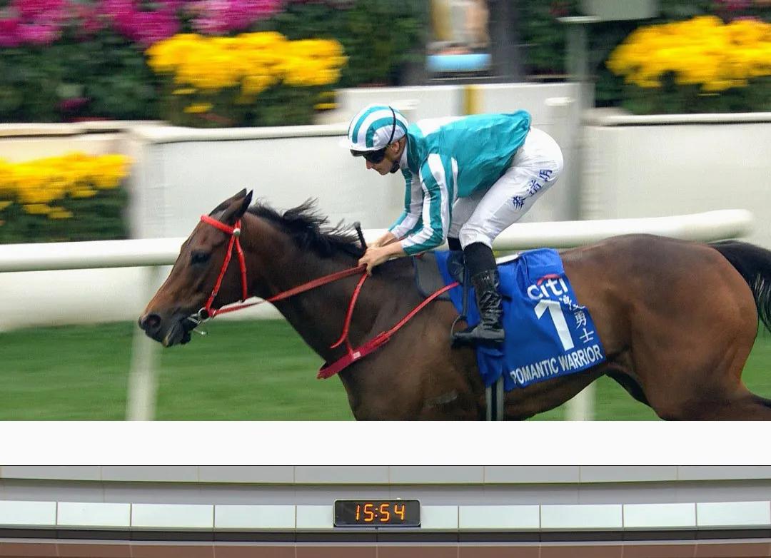 昨午世界知名香港中长途顶级佳驹浪漫勇士轻取2,000米香港金杯，只有7匹马列阵的