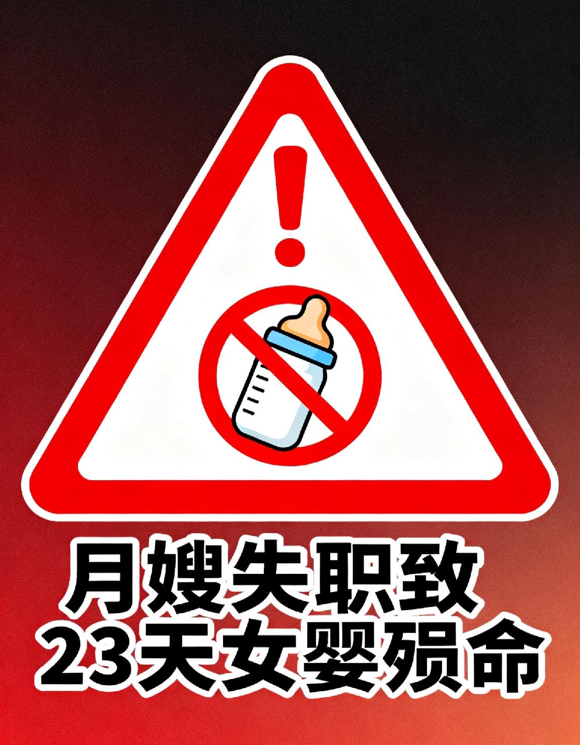 杭州奉先生花18800元雇的月嫂，照料23天女儿时失职致其呛奶窒息身亡。10月9