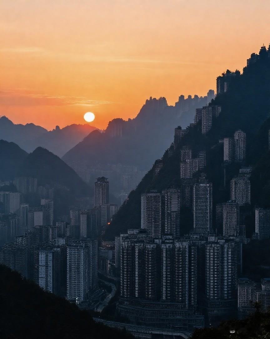 随手拍最美黄昏落日山城日落美景，美不胜收，令人难以忘怀