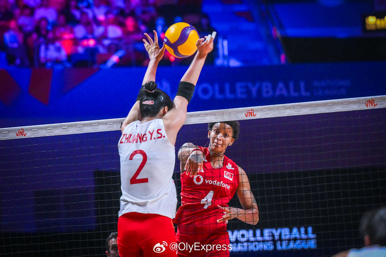 【国家女排联赛中国0-3土耳其 将与意大利争铜牌】2026世界女排联赛中国女排v