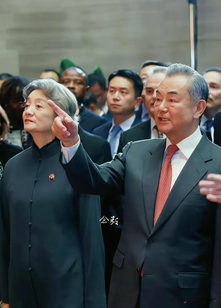 国人典范，风骨自来
 
一张同框照片，道尽何为大国风采。
 
王毅和夫人一同现身