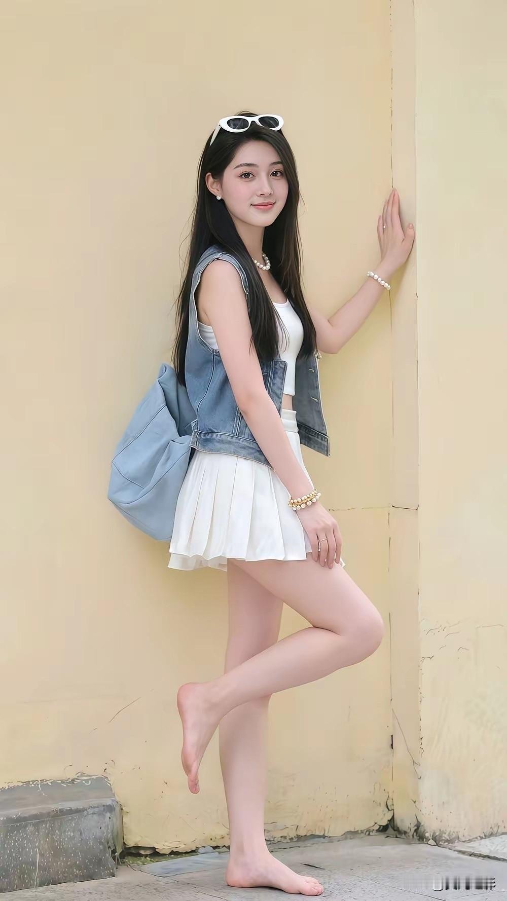 光之影
夏日清新穿搭，牛仔背心+白色短裙，阳光明媚的午后，少女心满满！🌞💗