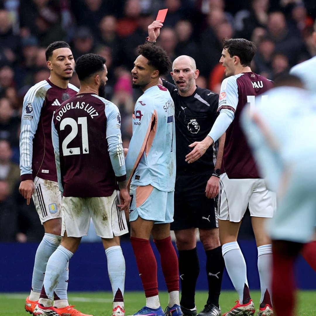 昨天凯文·沙德在对阵阿斯顿维拉的比赛中因暴力行为被直接红牌罚下，他将在2月12日