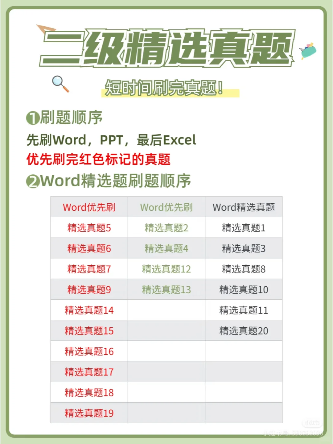 抓重点❗️3月计算机二级必考操作题库已出