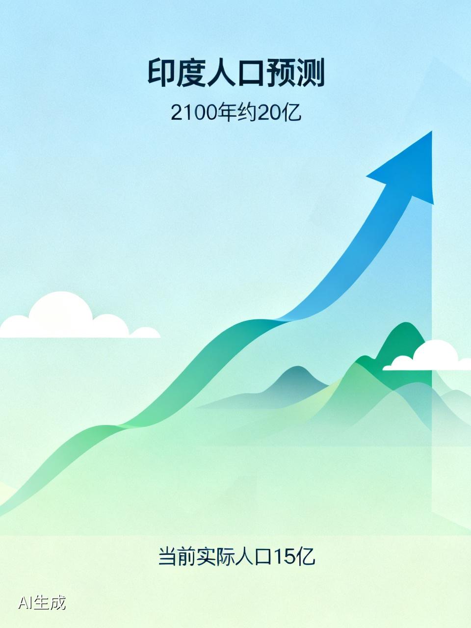 很多人都不知道印度的人口到2100年的时候就有可能达到20亿左右的水平。
现在官
