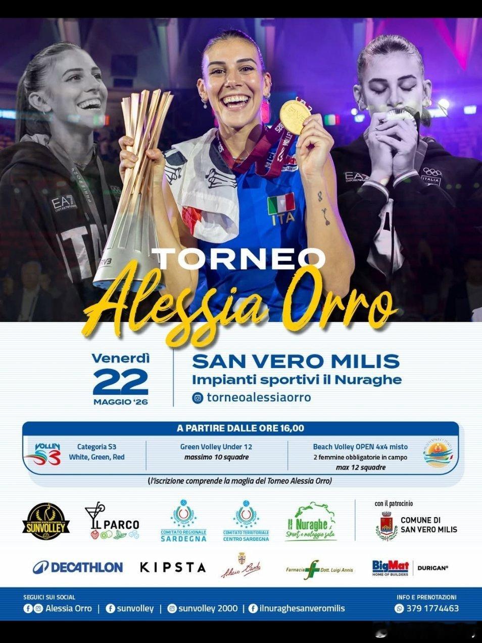 第二届“亚历西亚·奥罗（Alessia Orro）”排球锦标赛将于5月22日在撒
