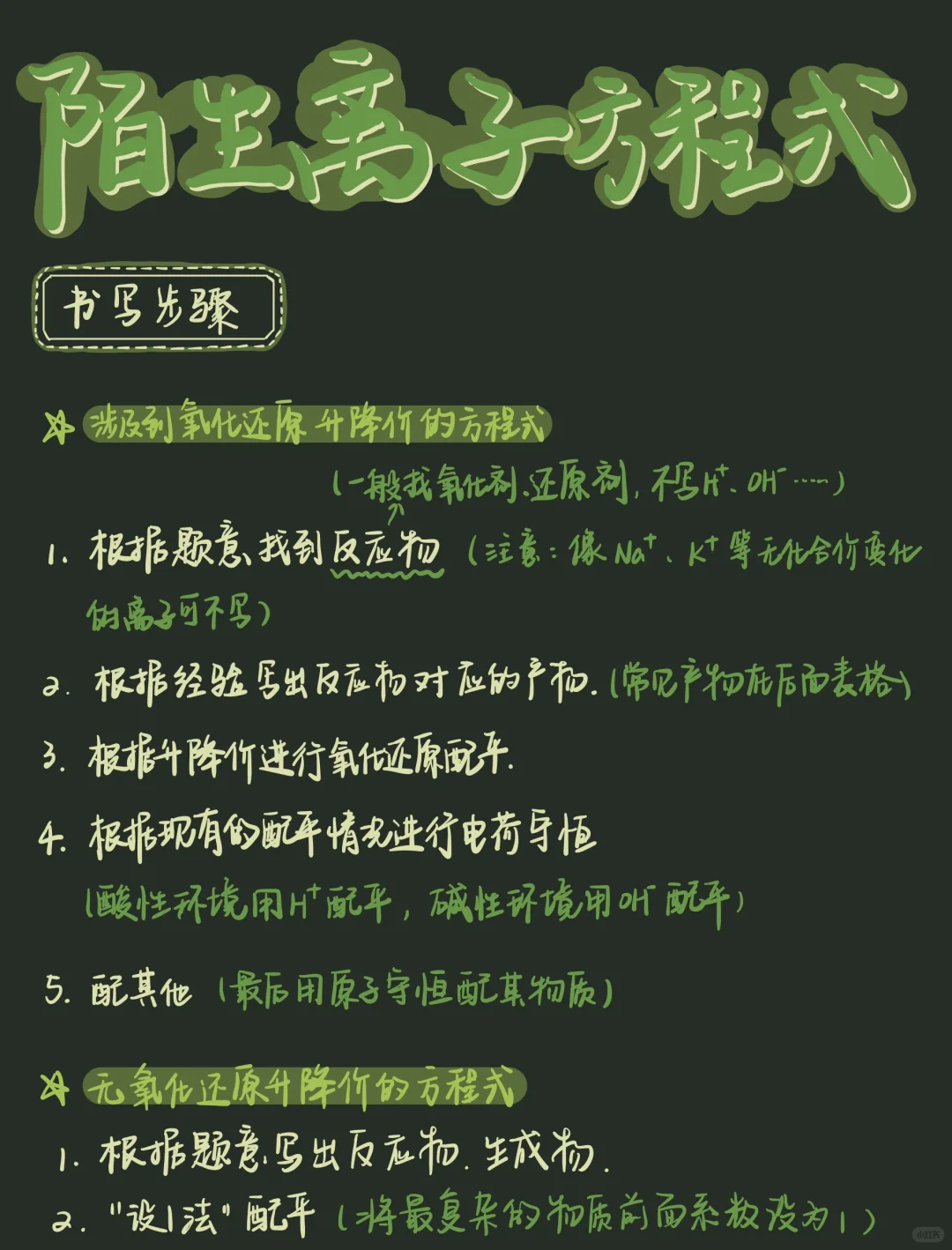 高中化学｜哪个年级都有用的方程式书写技巧