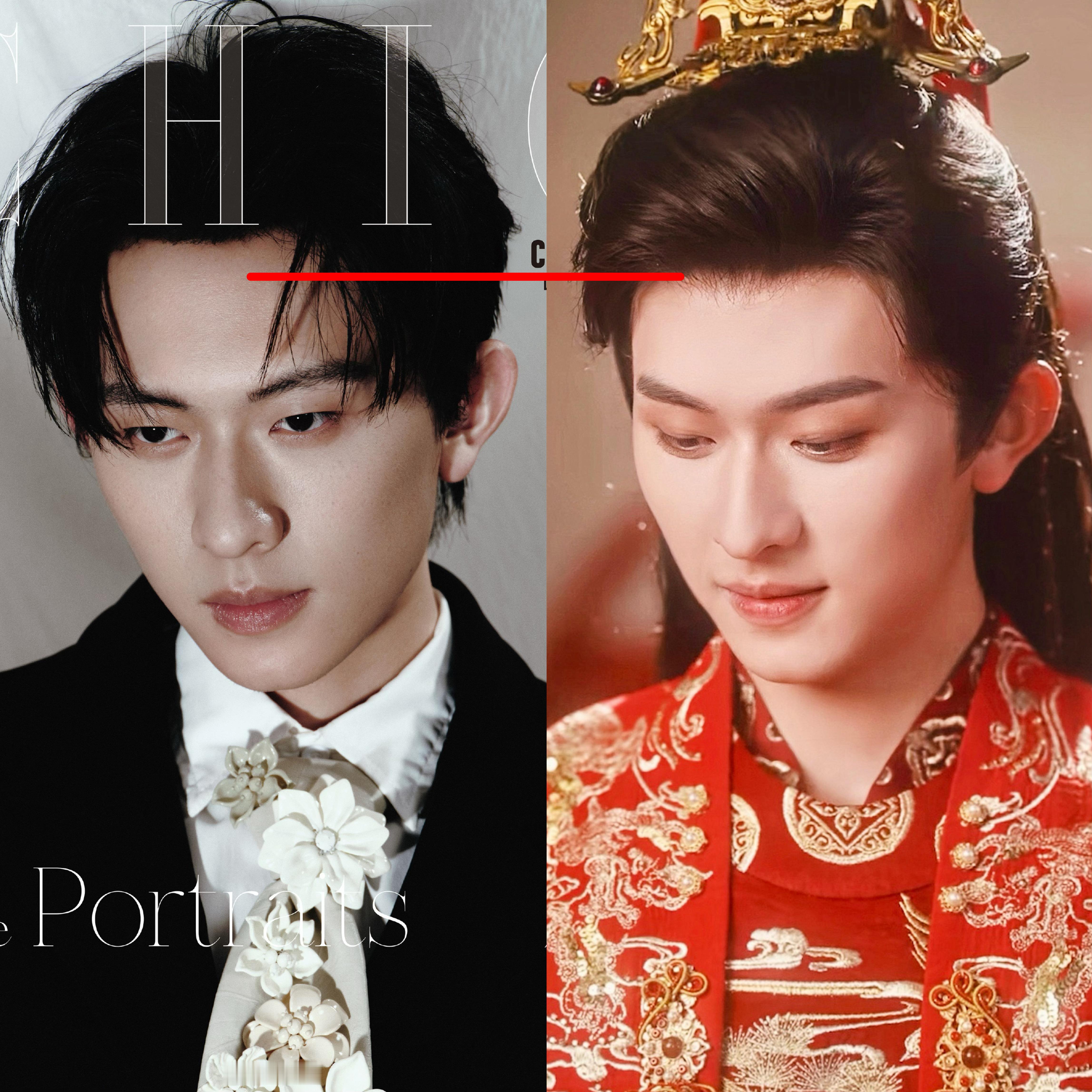 新杂志怎么看怎么不对劲 明明同一张脸然后找了同一个角度对比🆚原来是发际线太高了