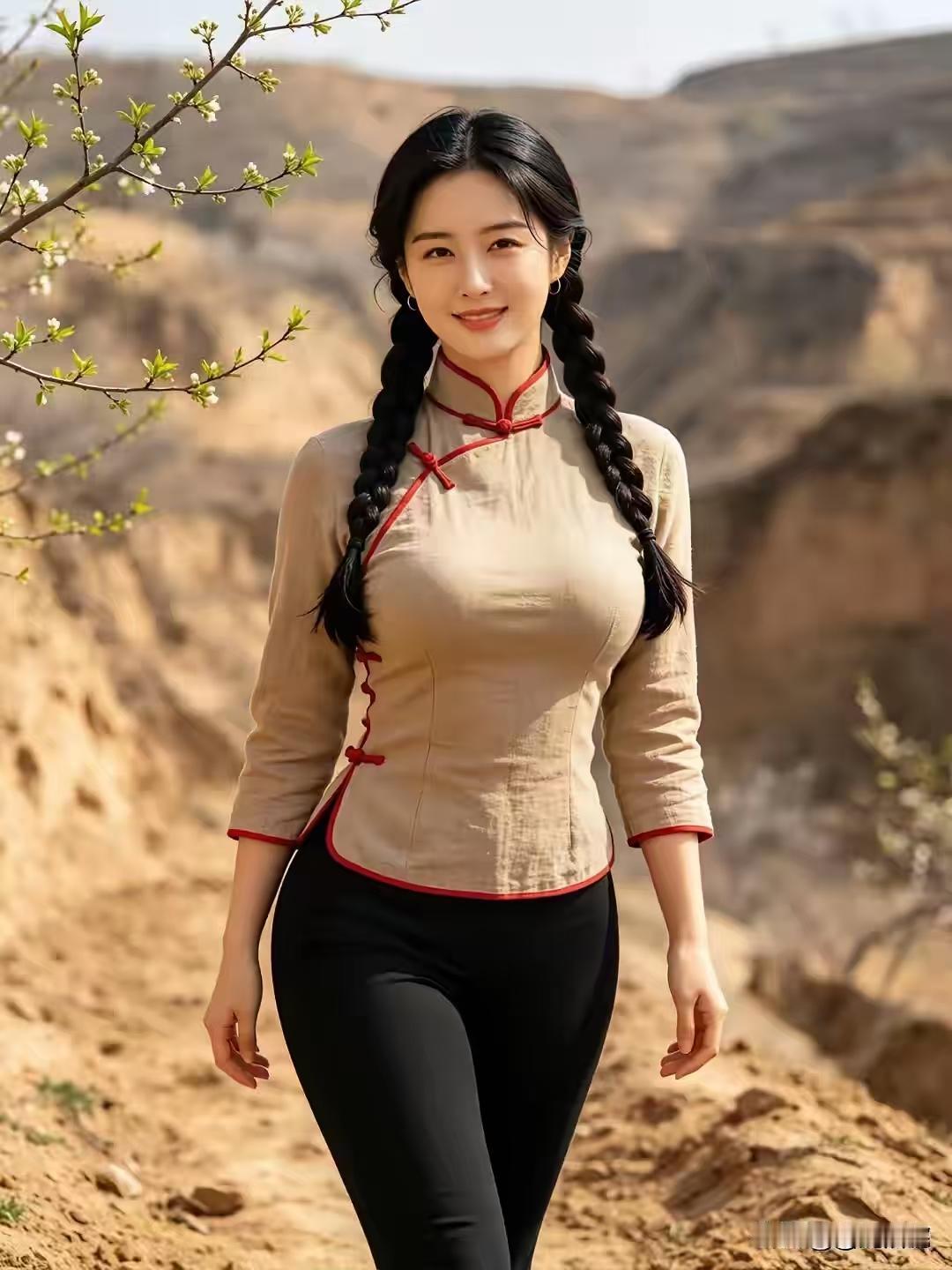 乡春
东风催柳嫩芽生，
岭上杏花照眼明。
一径春姿人胜艳，
黄坡旧事总牵情。