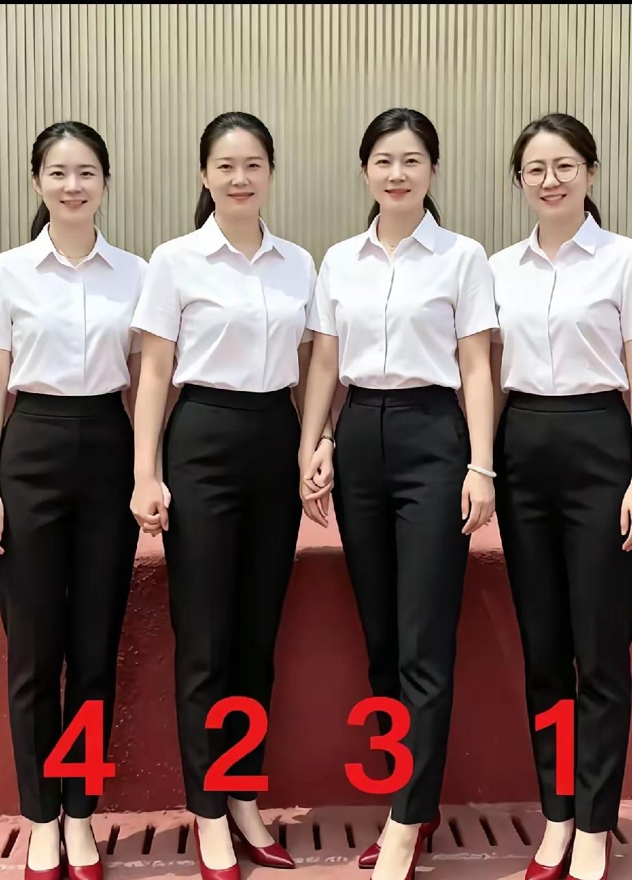 皮肤白皙的四位大美女，我最喜欢1号，和她结婚保证不吃亏，看她斯斯文文的，多美呀。