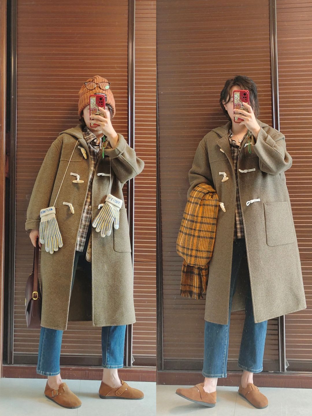 谁能不爱牛角扣大衣❓还自带羽绒内胆❗️