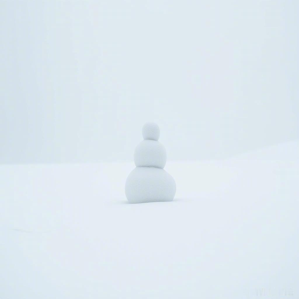 雪人就像我，外表简单，内心却是满满的雪白梦想。❄️☃️  冬雪   极简风格  