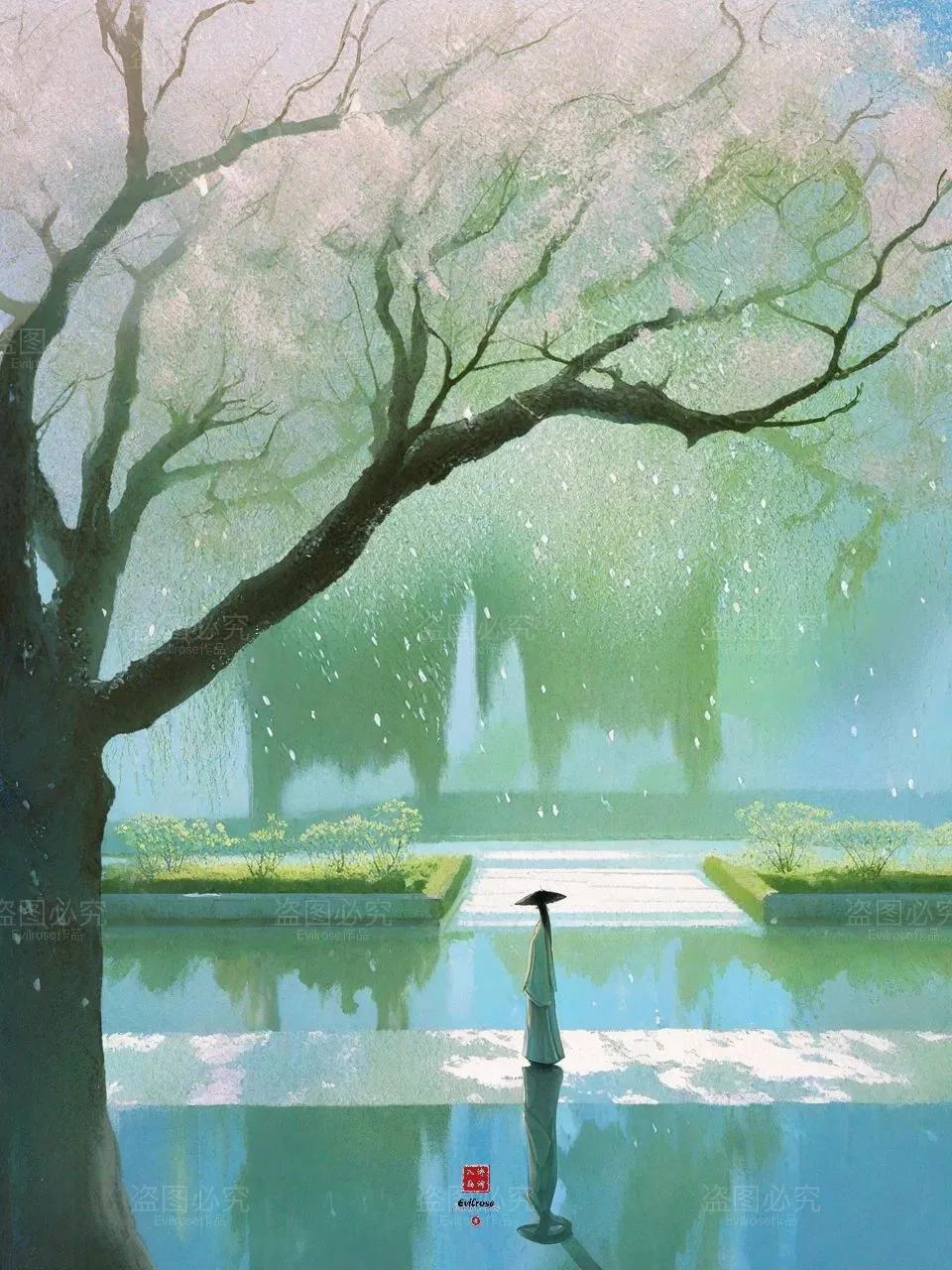 江南无所有，聊赠一枝春。——陆凯《赠范晔诗》
【释义】江南没有好东西可以表达我的