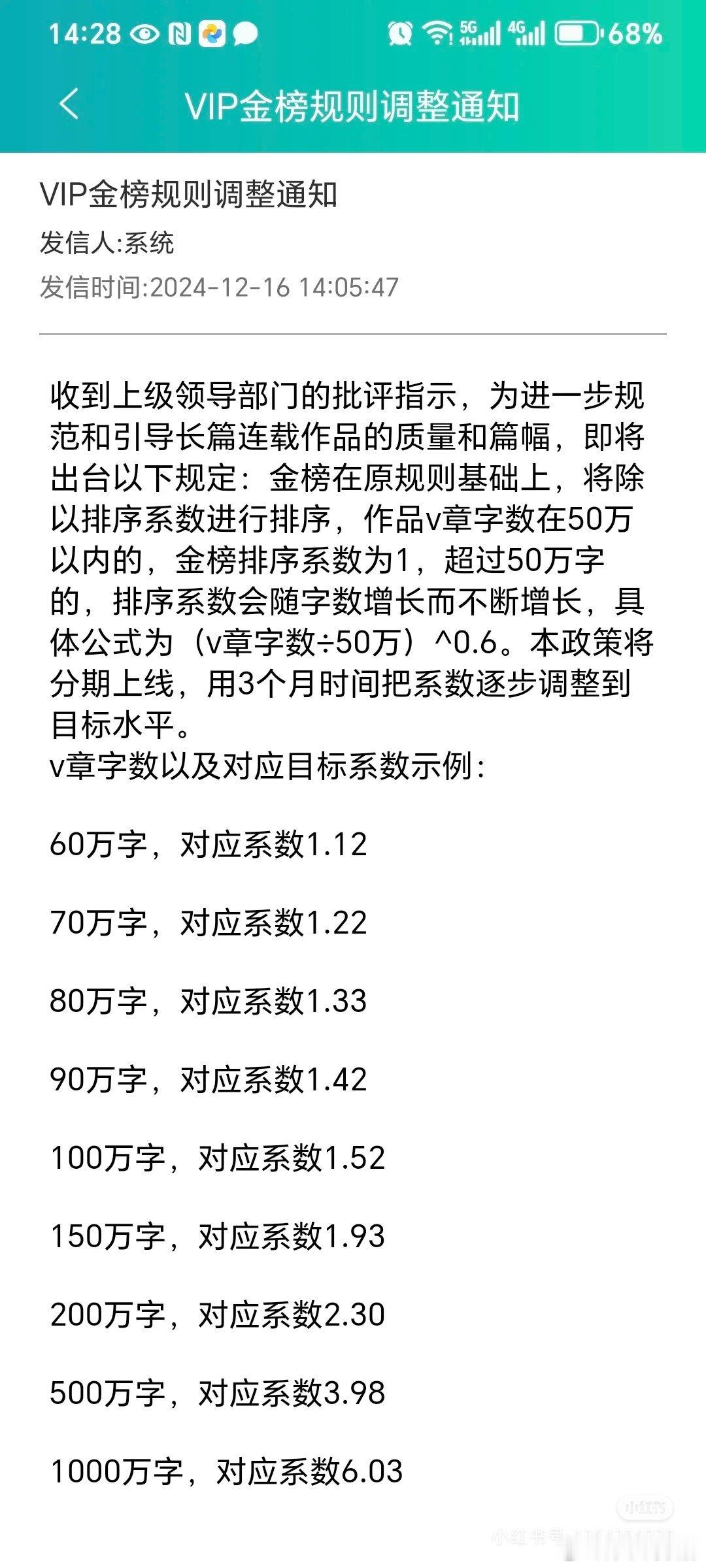 晋江新规，大大遏制了上金榜就注水的情况，比如某文，100字完全可以60万字完结嘛