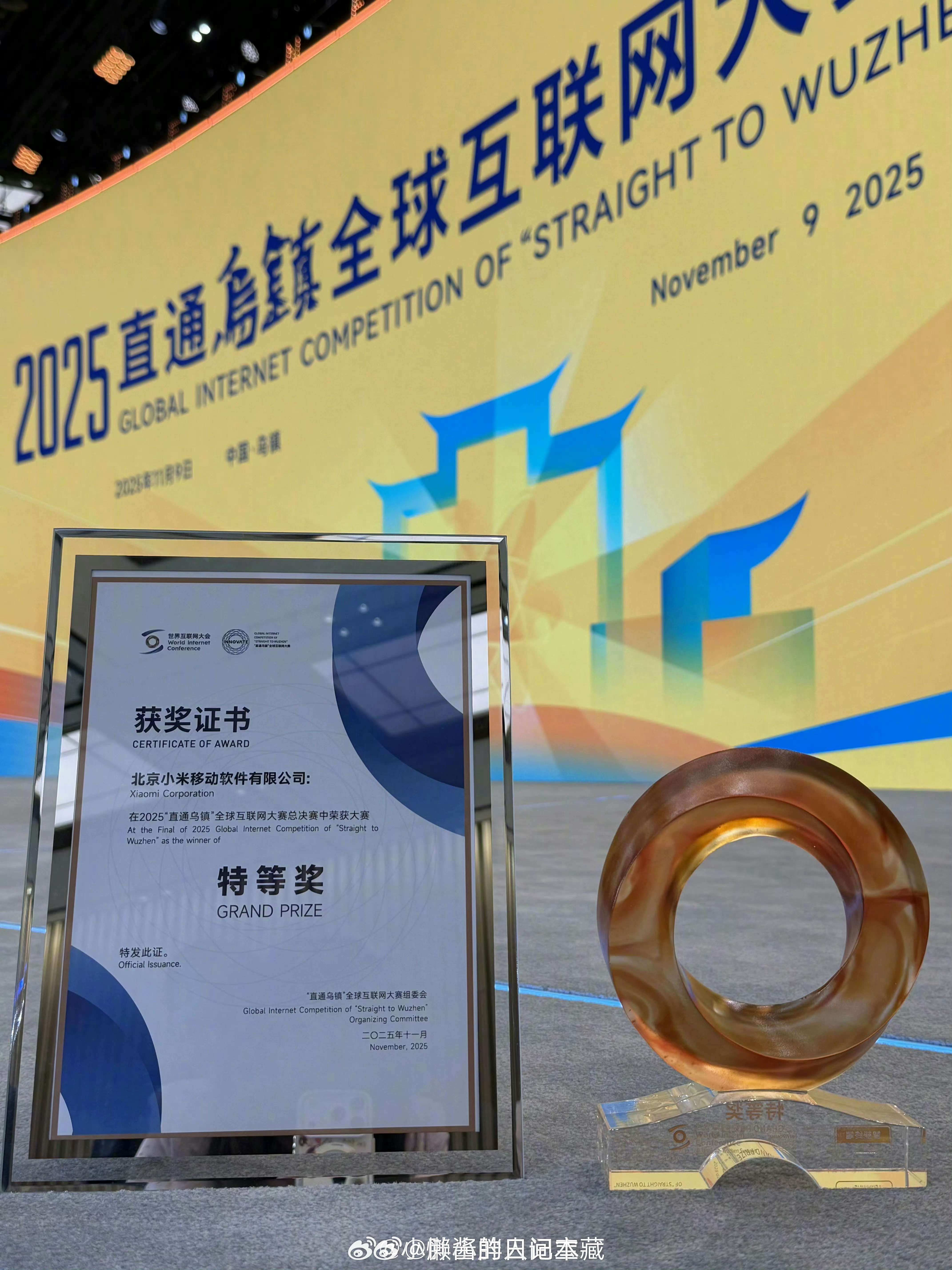 小米HyperAI获互联网大会特等奖 在2025“直通乌镇”全球互联网大赛中，X