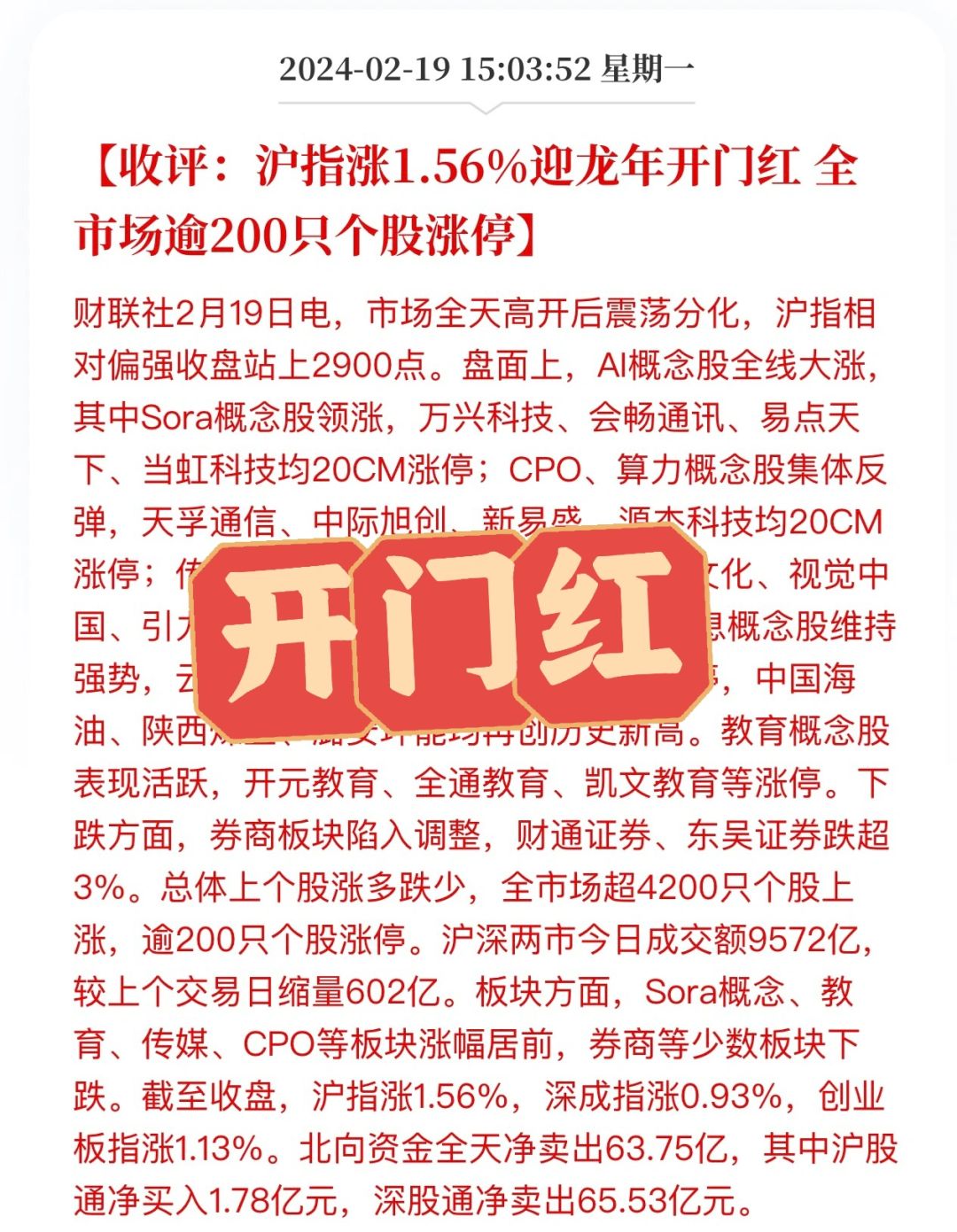 大A重回2900，今天你开门红了吗？