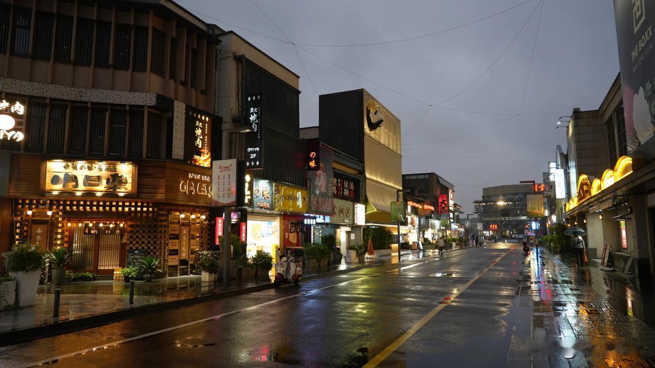 雨中的苏州淮海街之夜