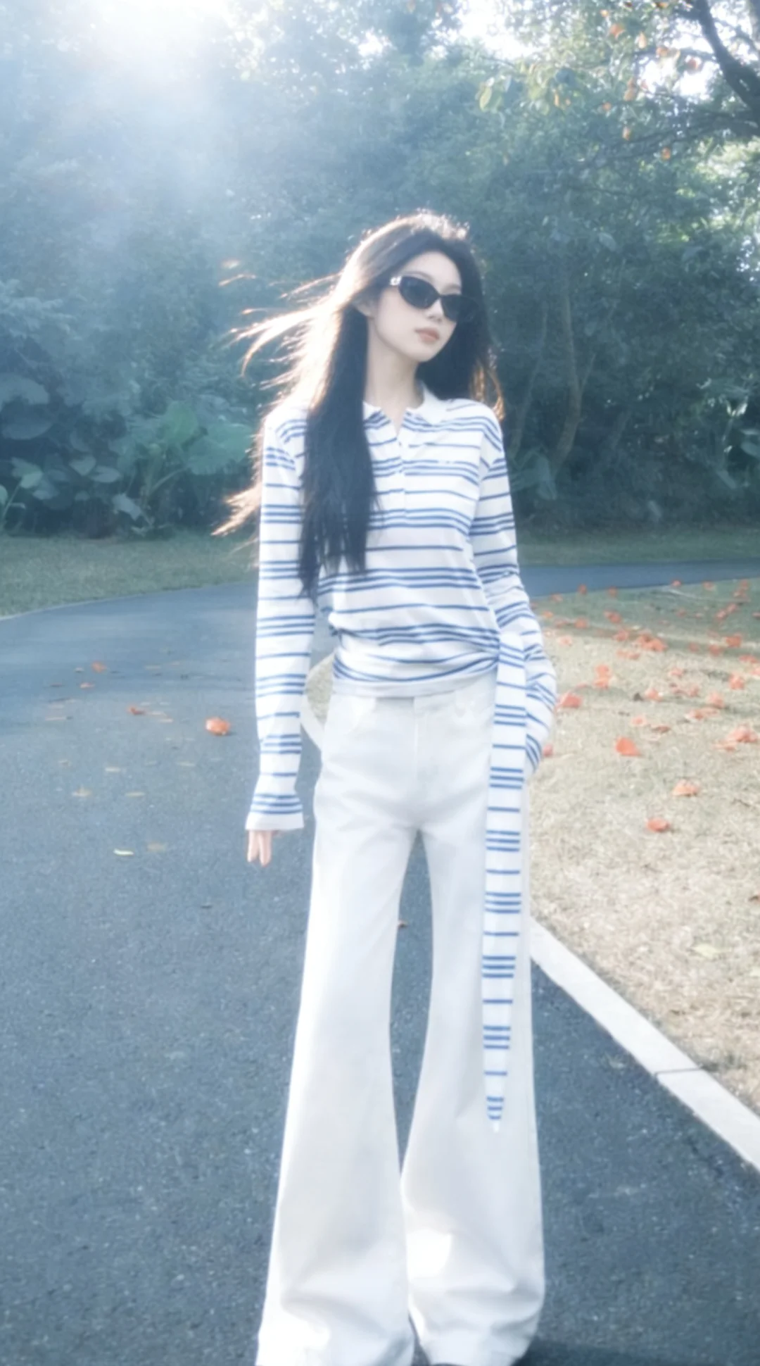 白月光的条纹穿搭，yyds！