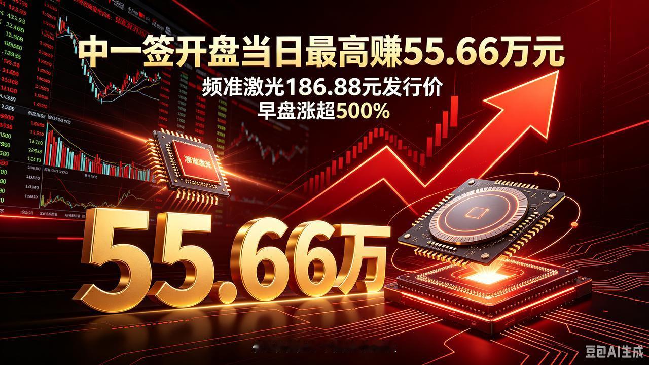 重磅快讯｜新股频准激光上市，中一签最高浮盈55.66万元

提示：理财有风险，投