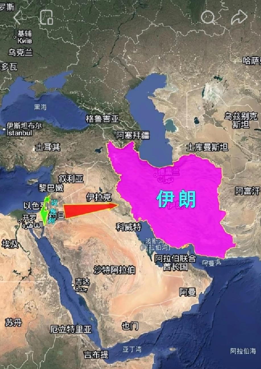 伊朗整个国家在地图上的形状就像一顶帽子，这跟我们大湖州还是非常相似的，就冲这一点