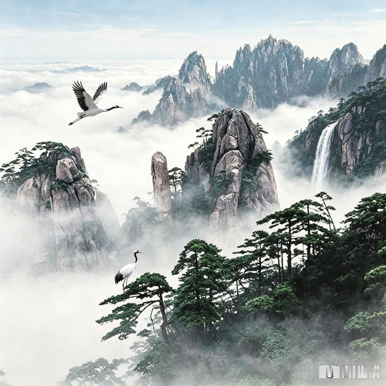 秋日生活打卡季 云雾缭绕的山间仙境，美不胜收！