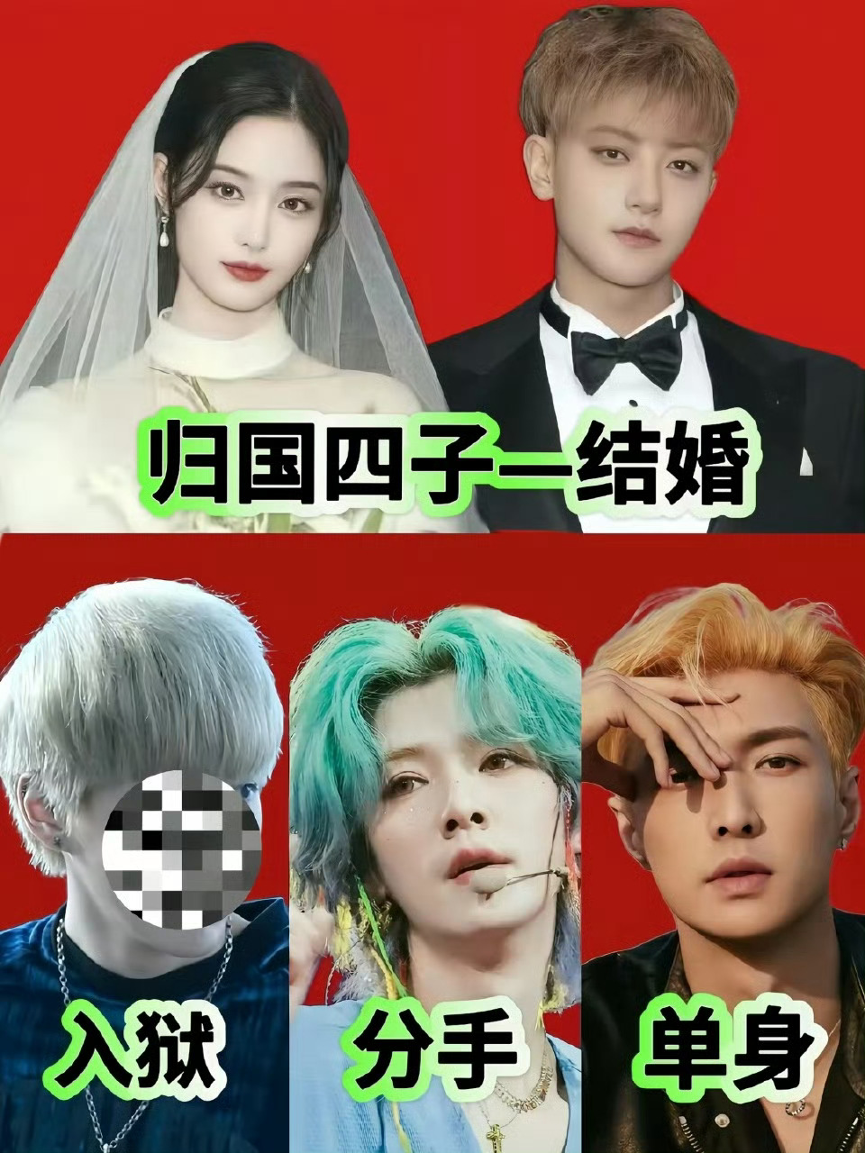 准确来说，不能说是归国四子，因为只有张艺兴，鹿晗，黄子韬是中国籍，签哥是外国人！