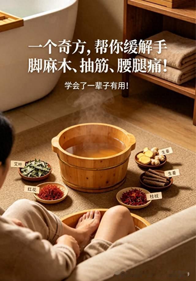 一个奇方，帮你缓解手脚麻木、抽筋、腰腿痛！学会了一辈子有用！
