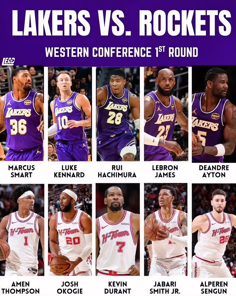 一边倒看好火箭？我猜湖人4比3晋级！
随着常规赛结束，湖人也终于确定了首轮对手，