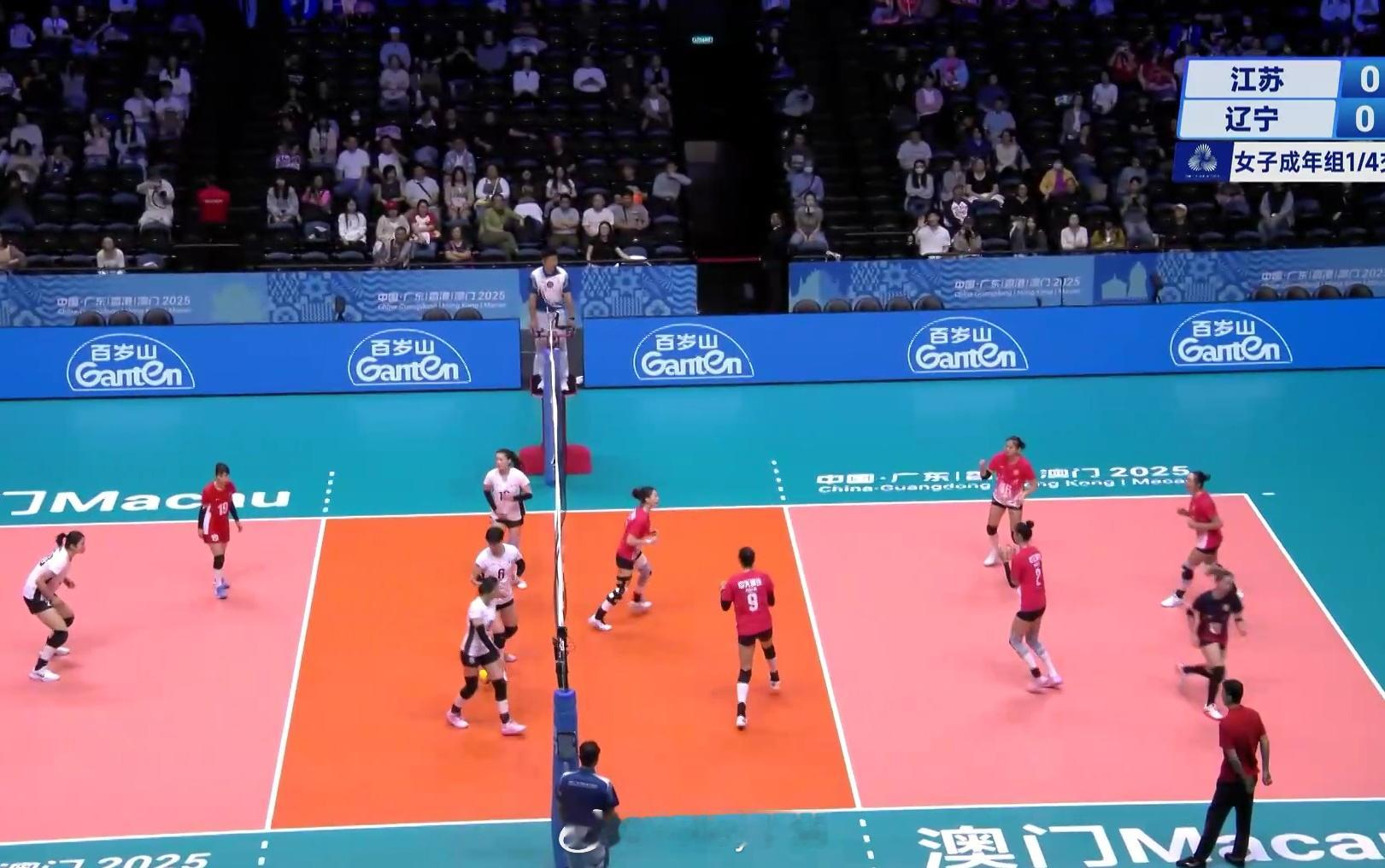 女排1/4决赛江苏女排1比0辽宁女排（25-14）