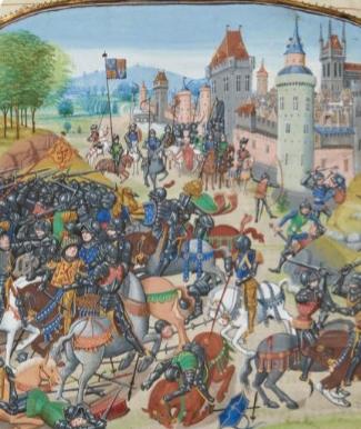 内维尔十字之战
在中世纪的战火纷飞中，1346年的内维尔十字之战无疑是一场令人铭