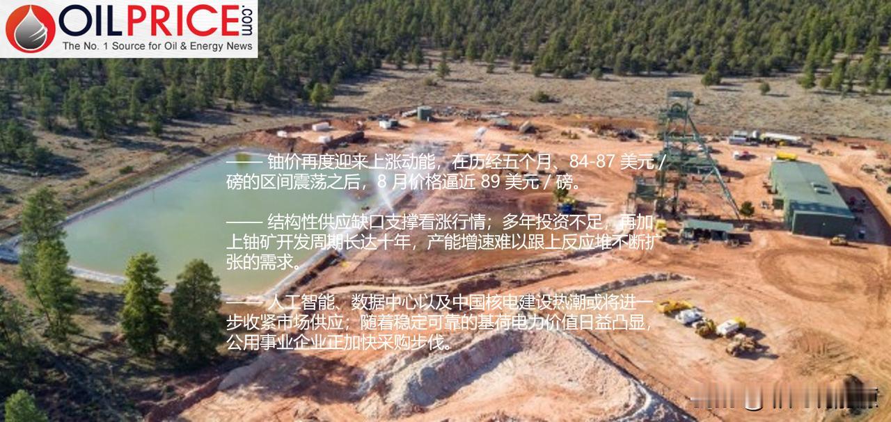 铀价随核电需求加速扩张而飙升

受供应趋紧、各国政府重新扶持核电、人工智能基础设