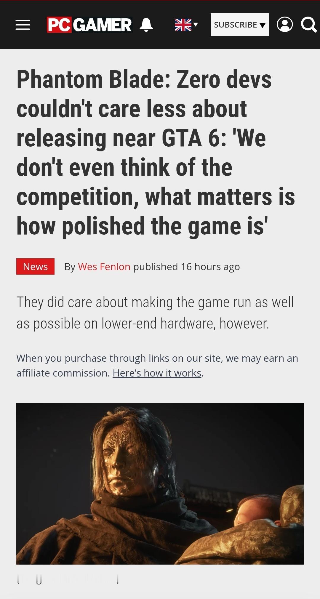 影之刃零不惧GTA6刚刚留意到左边这个话题，我去查了下，其实源于PC Gamer