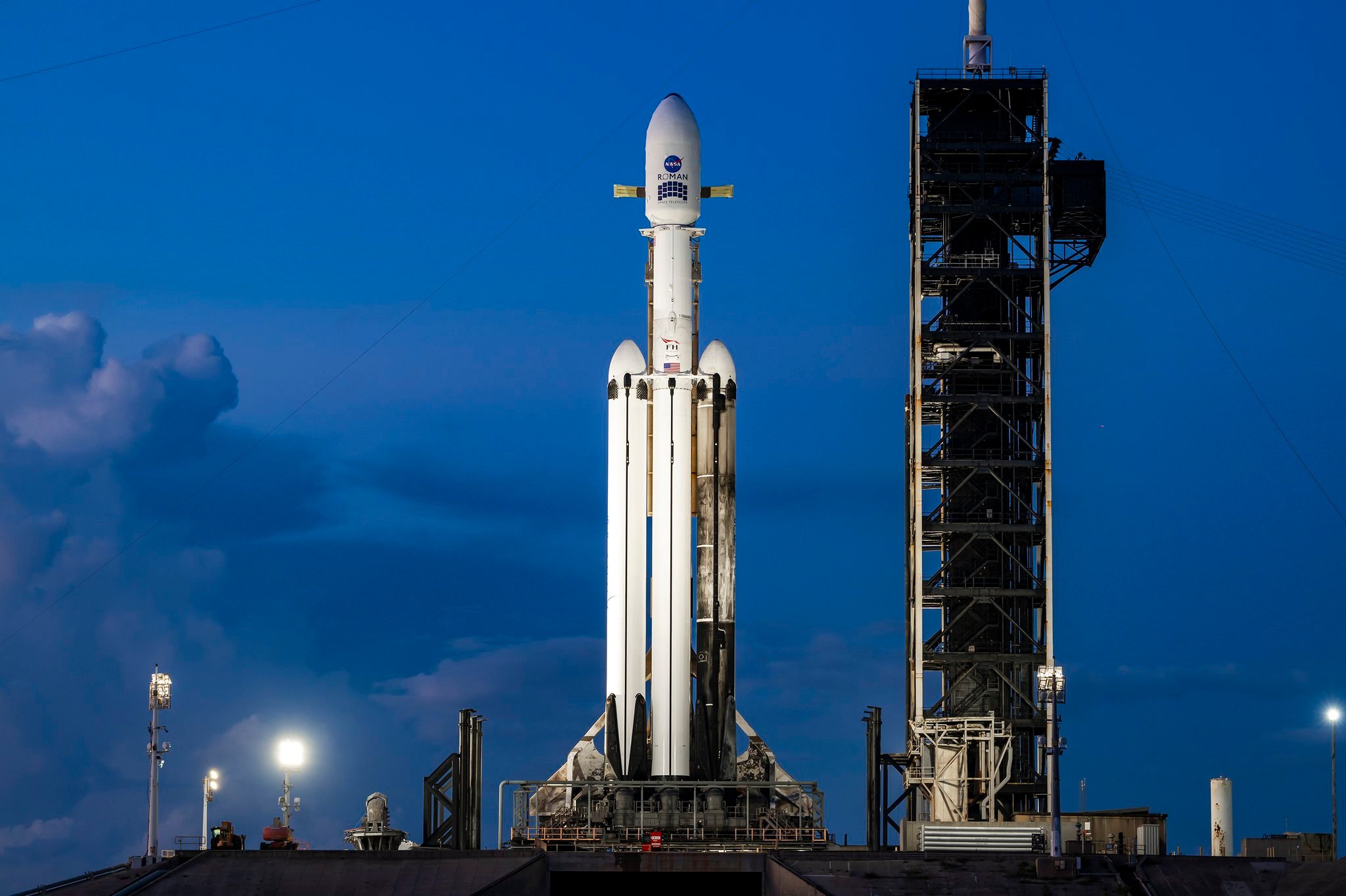 距离罗曼空间望远镜发射还有17分钟！SpaceX猎鹰重型火箭计划于美国东部时间上