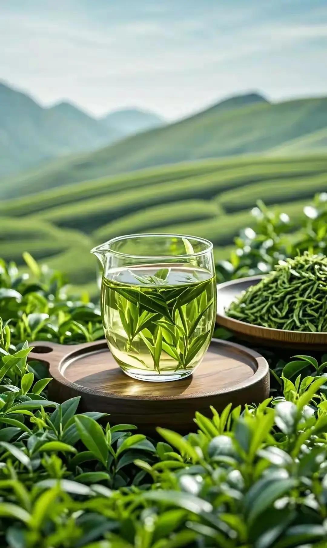 春天的茶叶

风拂过山脊，将冬雪揉成清泉，
雾漫过茶园，把晨露酿成诗篇。

每一