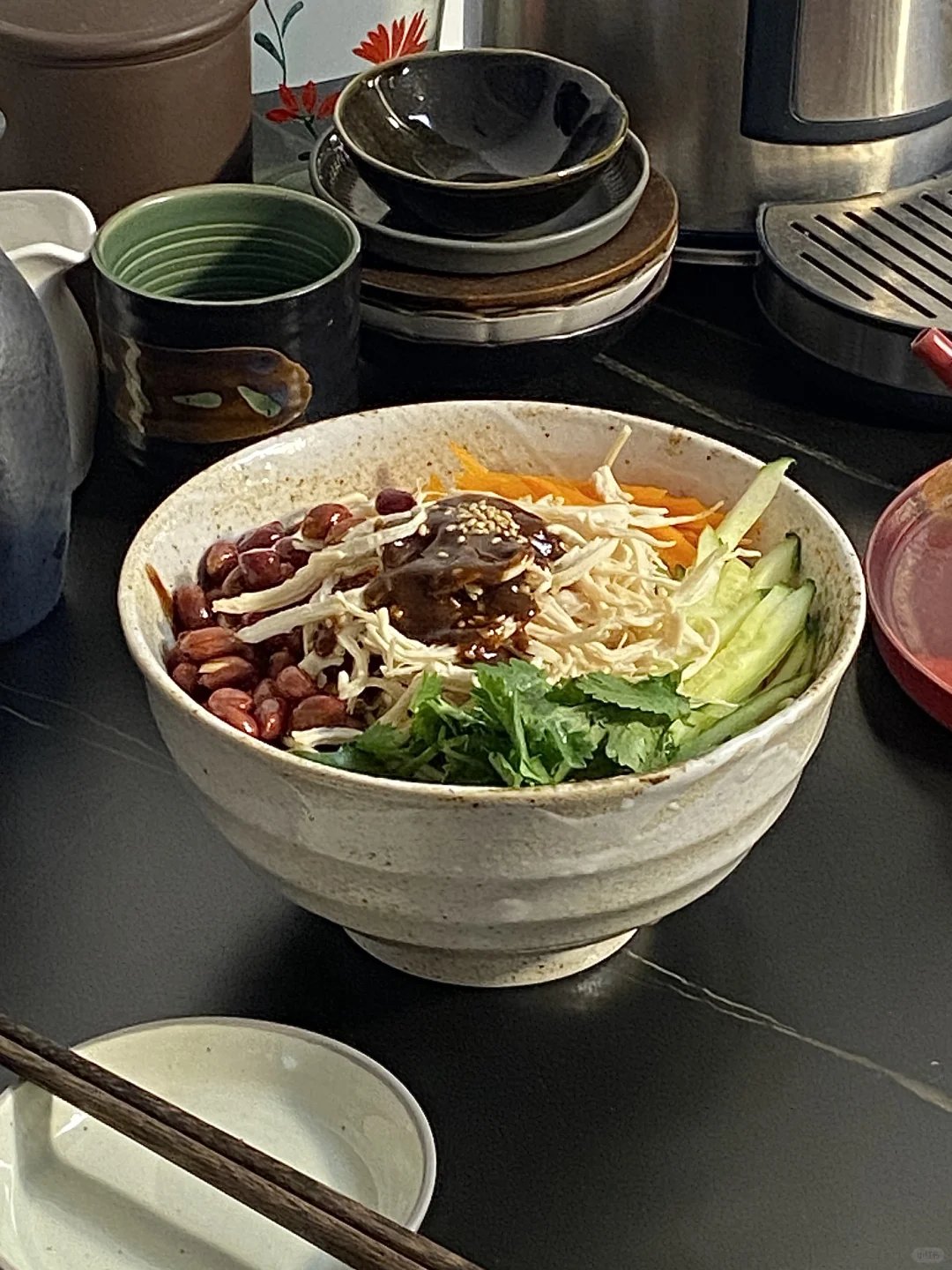 夏天的一碗鸡丝凉面🥢