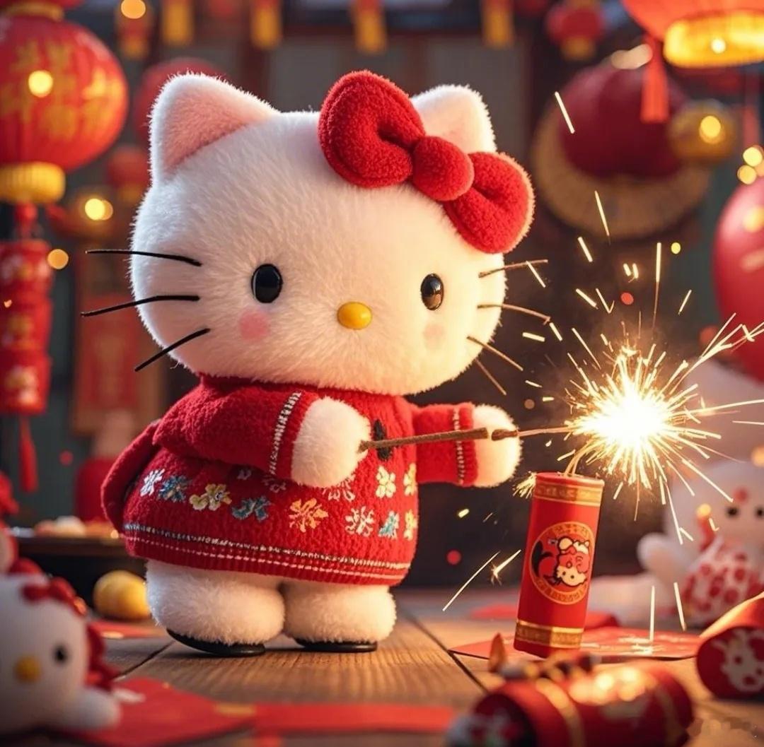 爆竹烟花Hello Kitty 新年可爱头像专用🧨🎇🎉 