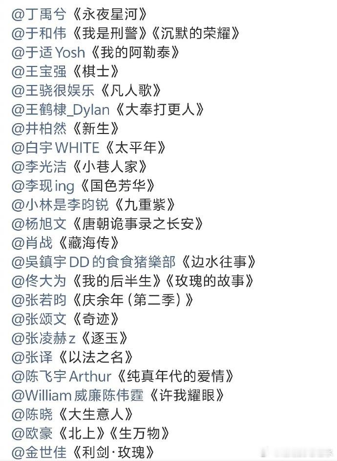 金鹰奖投票开始，建议先去掉一部分配音的角色预测一下，最佳男主于和伟/胡歌，最佳女