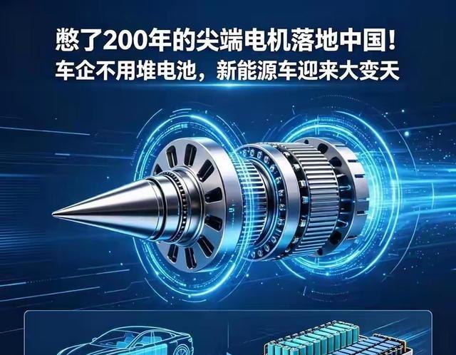 新能源大变天！憋200年的电机，中国终于迎来突破。

一辆新能源车跑得远不远，过