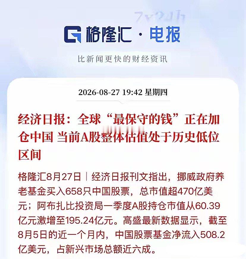 全球最保守的万亿资金大举抄底A股，意味着什么？号称全球最胆小资金的挪威政府养老基