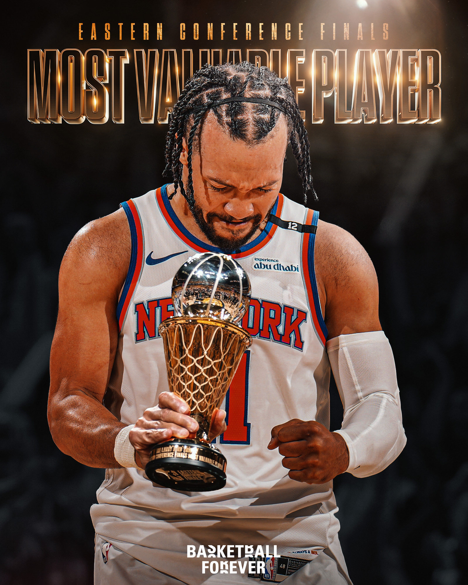 实至名归！NBA2026年东部决赛MVP布伦森全票当选！东部决赛4场，布伦森场均
