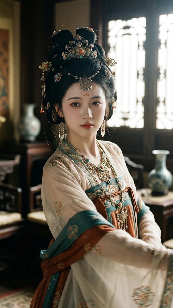 穿越时空的古典美人，惊艳了整个画面！