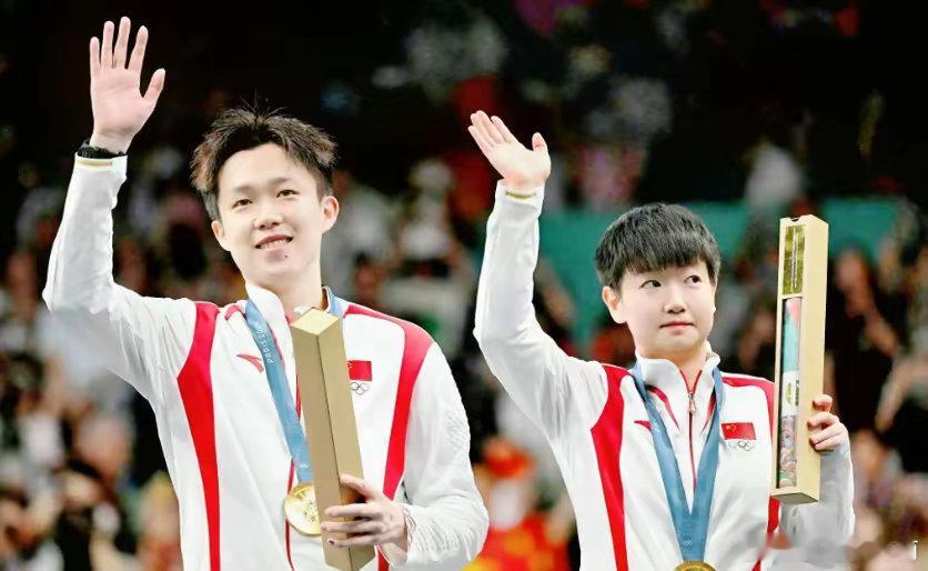 #孙颖莎王楚钦混双金牌#7 月 30 日，巴黎奥运会的赛场上，咱们国乒混双组合孙