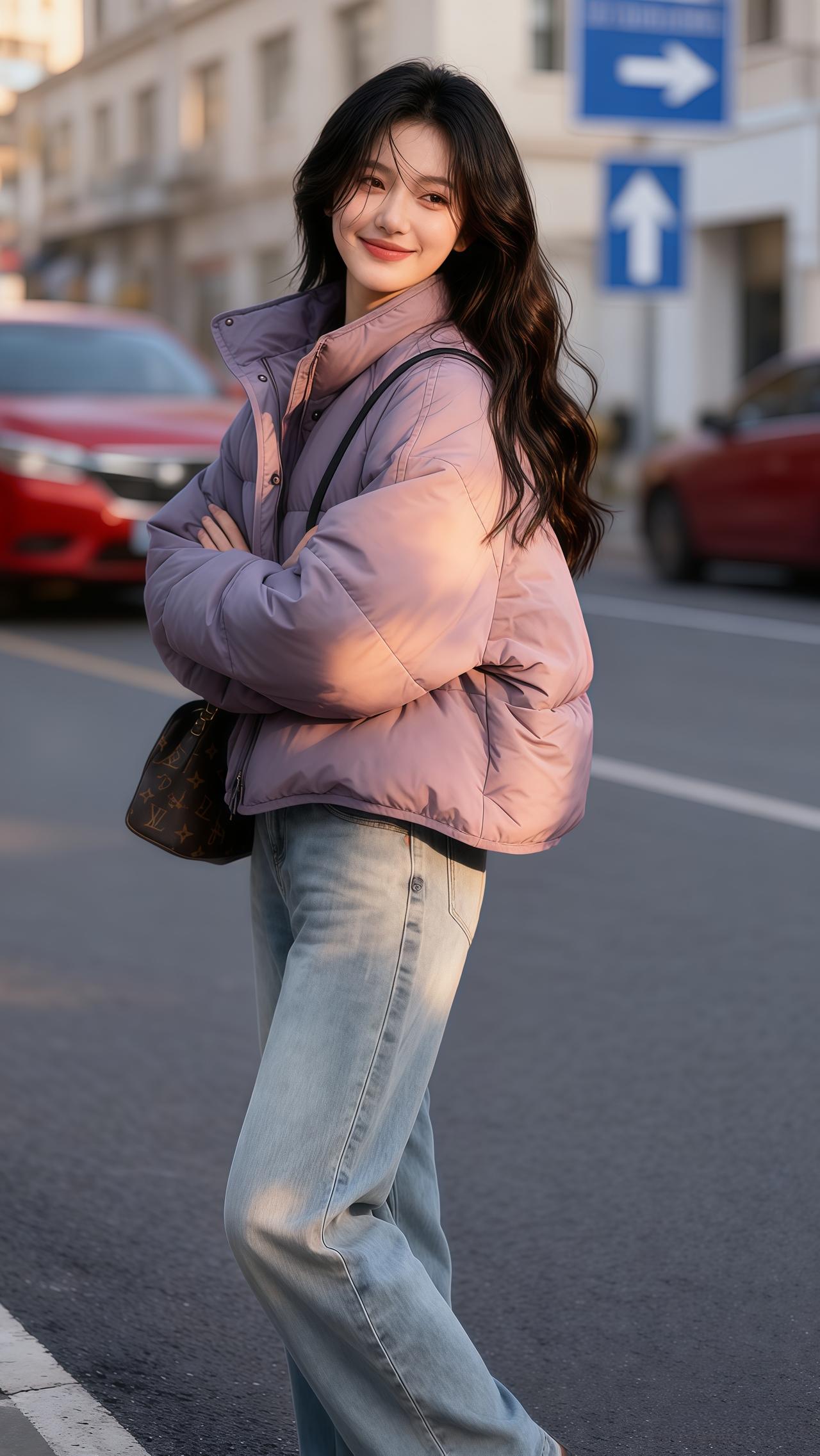 羽绒服短款羽绒服穿搭韩系穿搭冬季穿搭