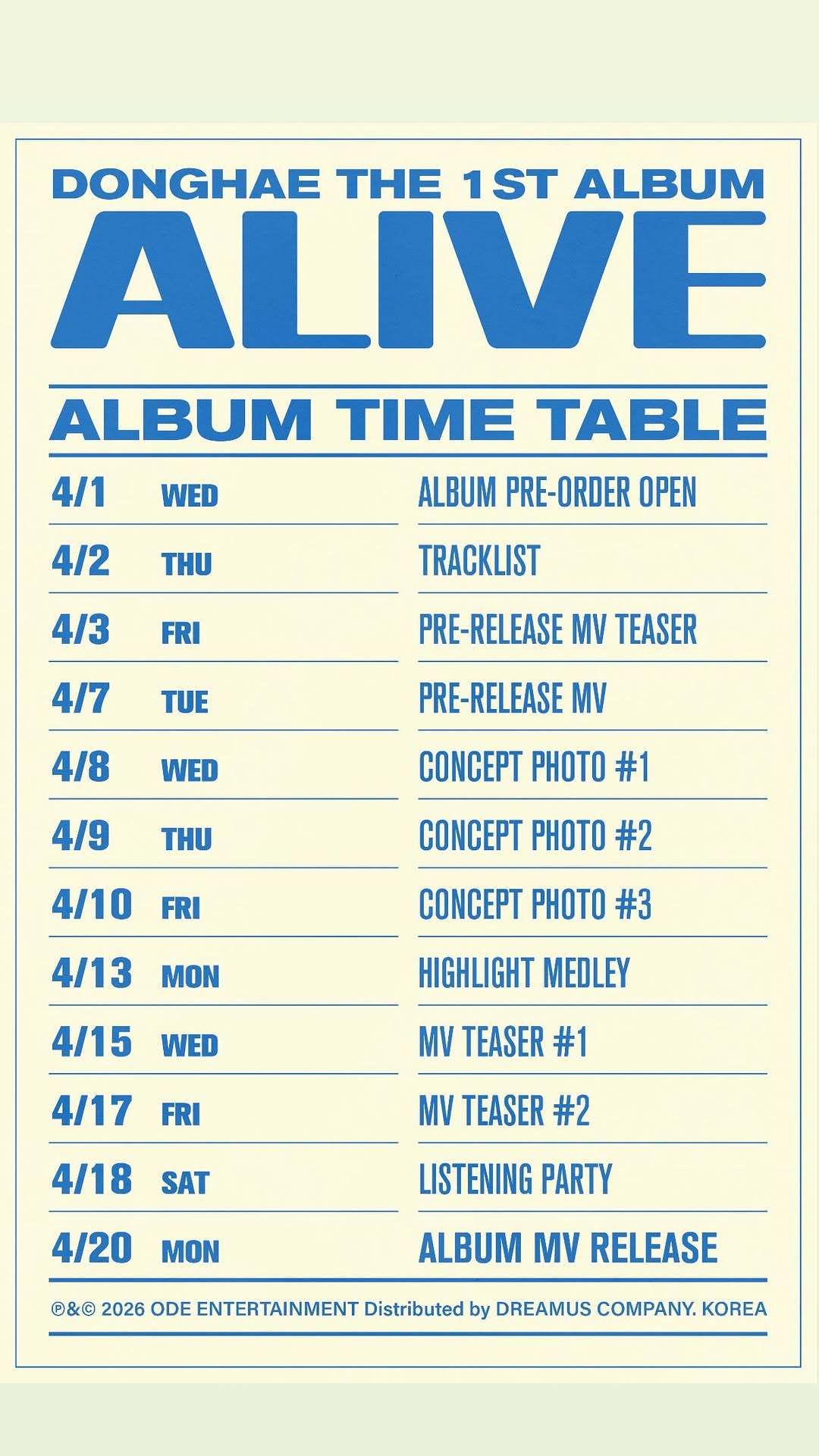 “CB百蓝_。260331 D&E official更新李东海 相关：DONGH