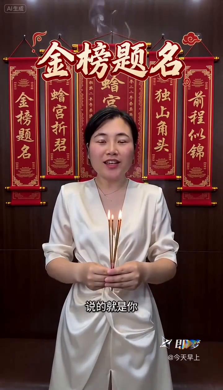 金榜题名。
站住不要走，说的就是你今年参加考试的那个孩子。锦鲤附体，逆转向上，考